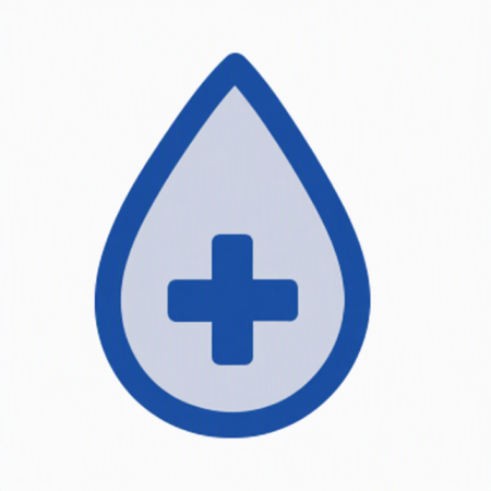 blood drop positive icon 450